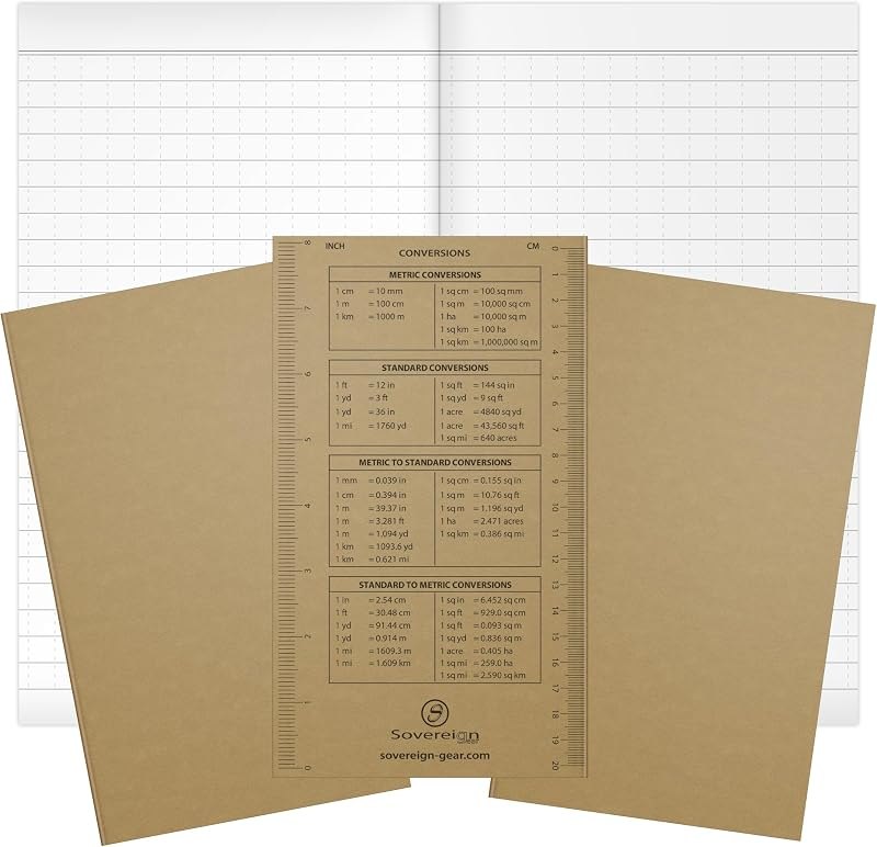 Sovereign-Gear Engineer Field Notebook Refill 3-Pack — Books refill for books
