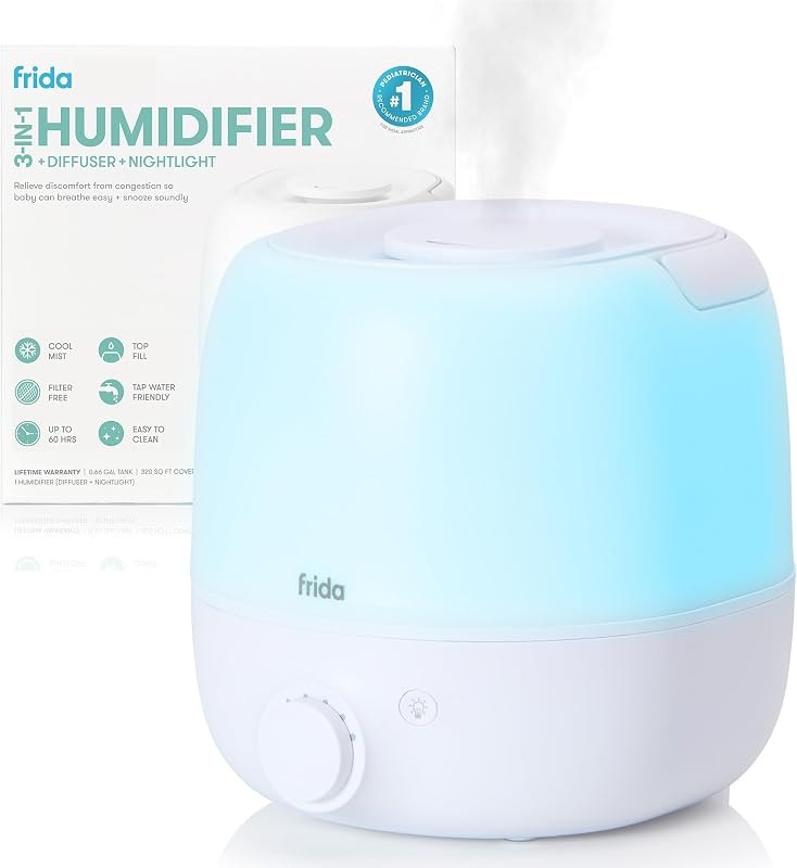 Frida Baby 3-in-1 Cool Mist Humidifier for Large Rooms & Bedroom, Diffuser — cool mist humidifier for humidifier wick