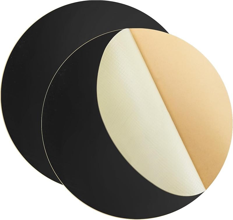 Adnee 2 Pcs Pond Liner Repair Patch-10 Inches Round Self-Adhesive EPDM Liner Repair Patch Kit-Thickened Rubber Pond