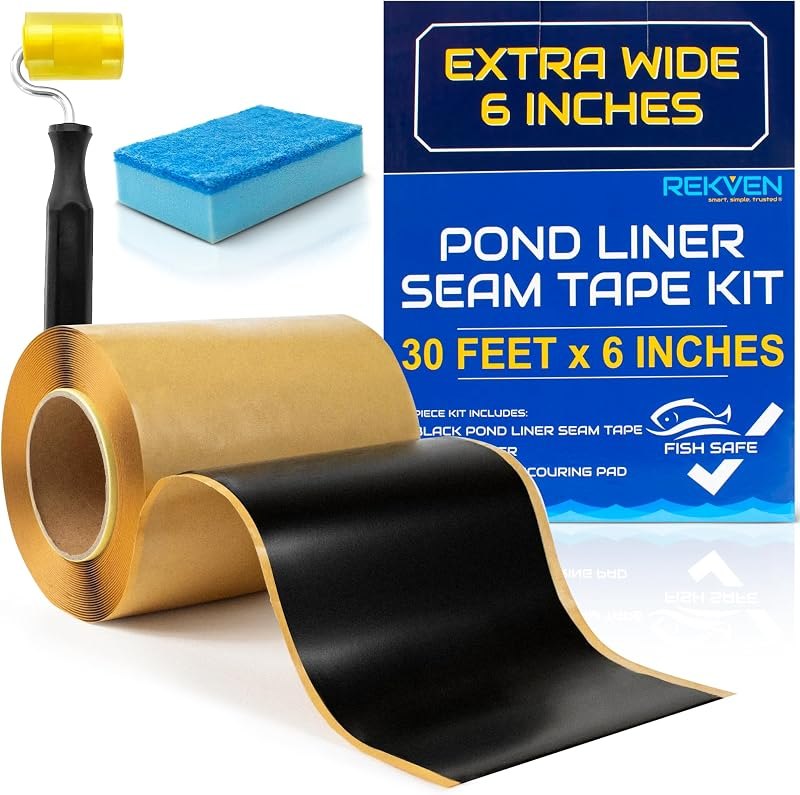 Pond Liner Seam Tape Kit, Double Sided Butyl Adhesive, 30 Ft x 6 in — pond-leak-sealer-replacement for pond leak