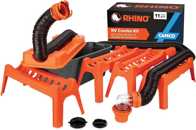 Camco Rhino Ultimate 20' RV Sewer Hose Combo Kit - Made in the USA
