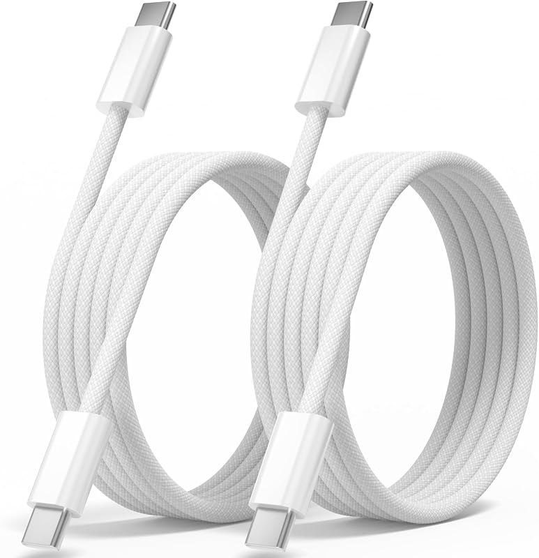 Quickeep USB C to USB C Cable 3FT 2 Pack, Nylon 60W iPhone 17 Charger Cord — cable for best iPhone 17 Pro accessories