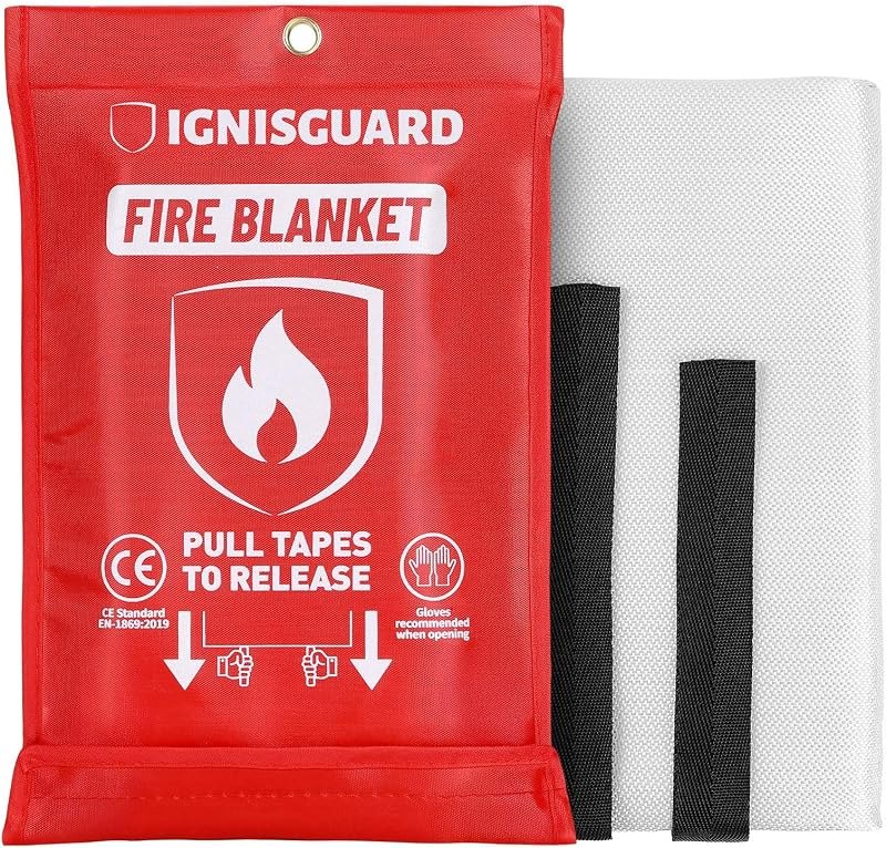Fire Blankets Emergency for Home and Kitchen, 40" x 40", 1 Pack — fire blanket kitchen replacement for fire blanket