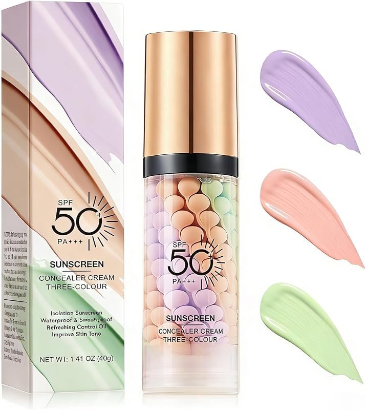 3 In 1 Primer for Face Before Makeup, SPF 50+, Sunscreen Isolation Cream — Makeup and SPF that will not break y for