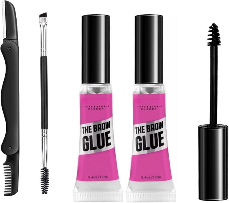 Clear Eyebrow Gel Set, Fast Eyebrow Shaping,Long-Lasting Waterproof and Transfer-Proof Extreme Hold Brow