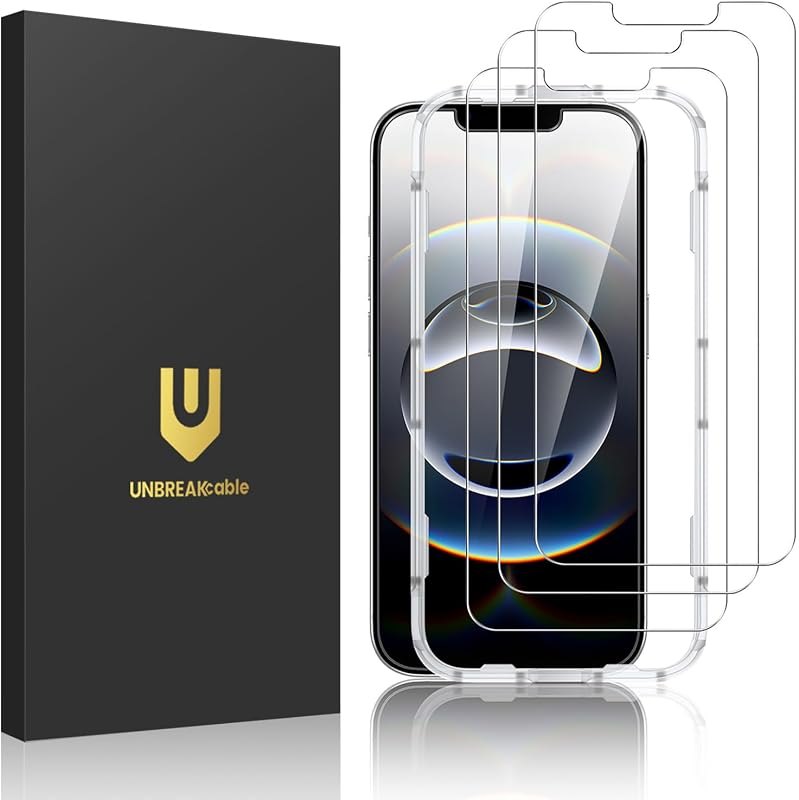 UNBREAKcable 3-Pack Screen Protector for iPhone 16e Tempered Glass | Shatterproof, Easy Install, 9H Hardness, 99.99% HD Clear, Bubble-Fre...