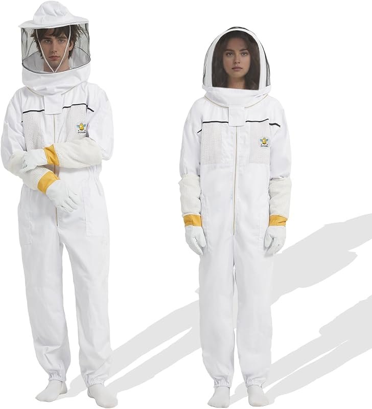 3-Layer Bee Suit, with Gloves & 2 Veils — bee suit with veil pack for bee suit with veil durable heavy duty