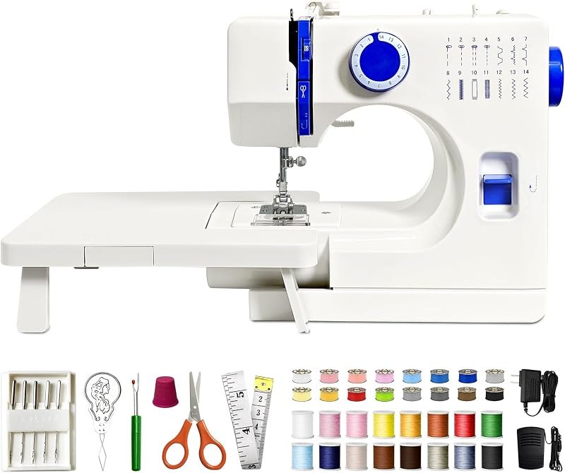 StitchMaster Pro Sewing Machine - Twin/Double Needle Compatible, 14 Stitches, Easy for Beginners & Home Users