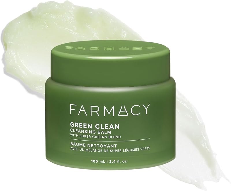 Farmacy Makeup Remover Cleansing Balm - Green Clean Waterproof Makeup Remover Balm + Oil Cleanser for Face - Gently
