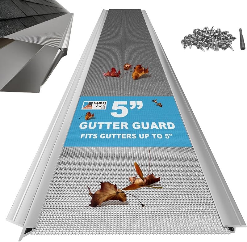 5'' Stainless Steel Micro-Mesh Gutter Guards Kit, 48FT — gutter guard heavy duty for gutter guard durable heavy duty