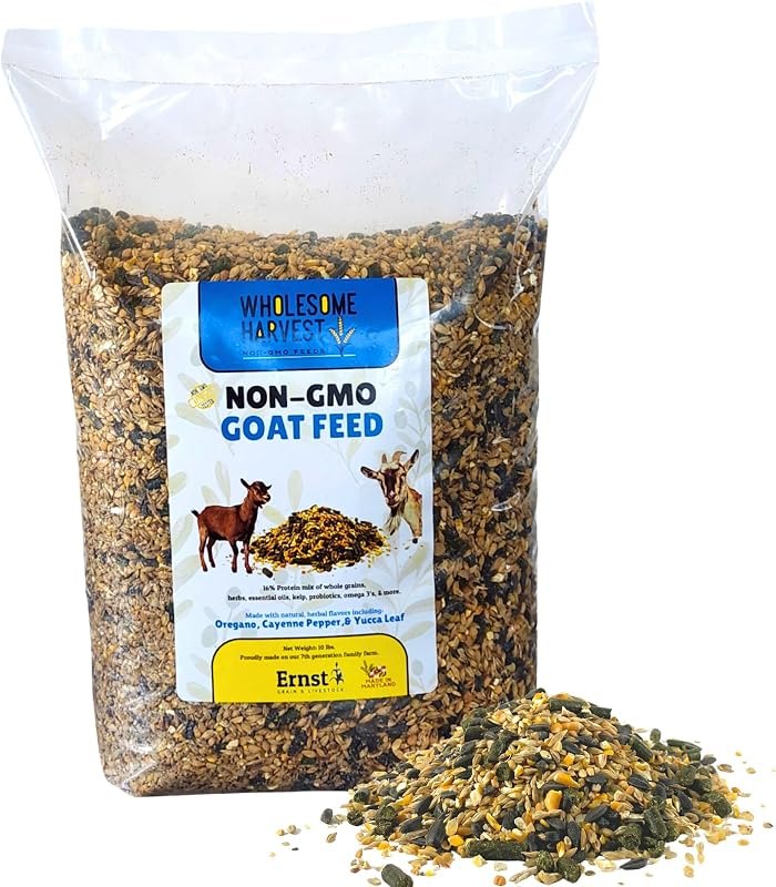 Non-GMO All-Grain Goat Feed 16% Protein - Fortifies with Goat Minerals, Vitamins, and Natural Ingredients for Strong