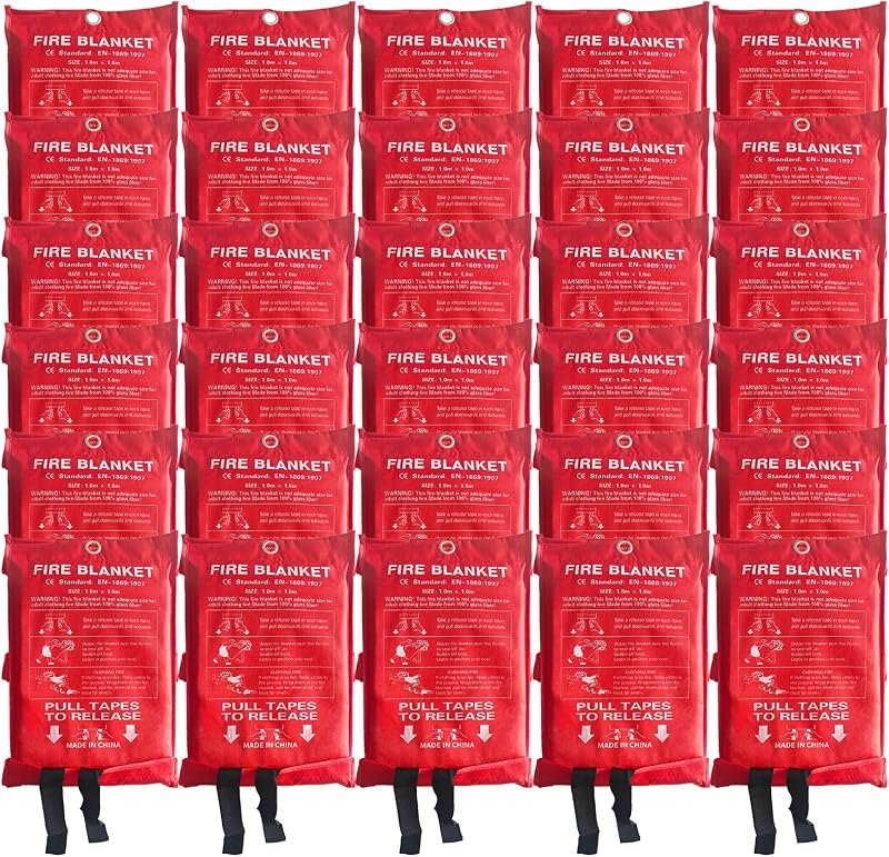 30 Packs Fire Blanket — fire blanket kitchen kit for fire blanket kitchen under 30 budget