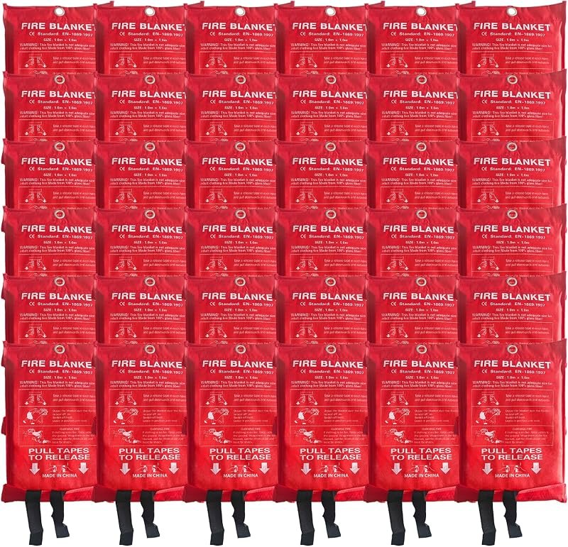 36 Packs Fire Blanket — fire blanket kitchen for fire blanket kitchen durable heavy duty