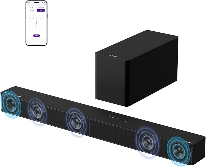ULTIMEA 5.1CH Surround Sound Bar System with Dolby Atmos, Poseidon M60 — with sub for best soundbar best rated