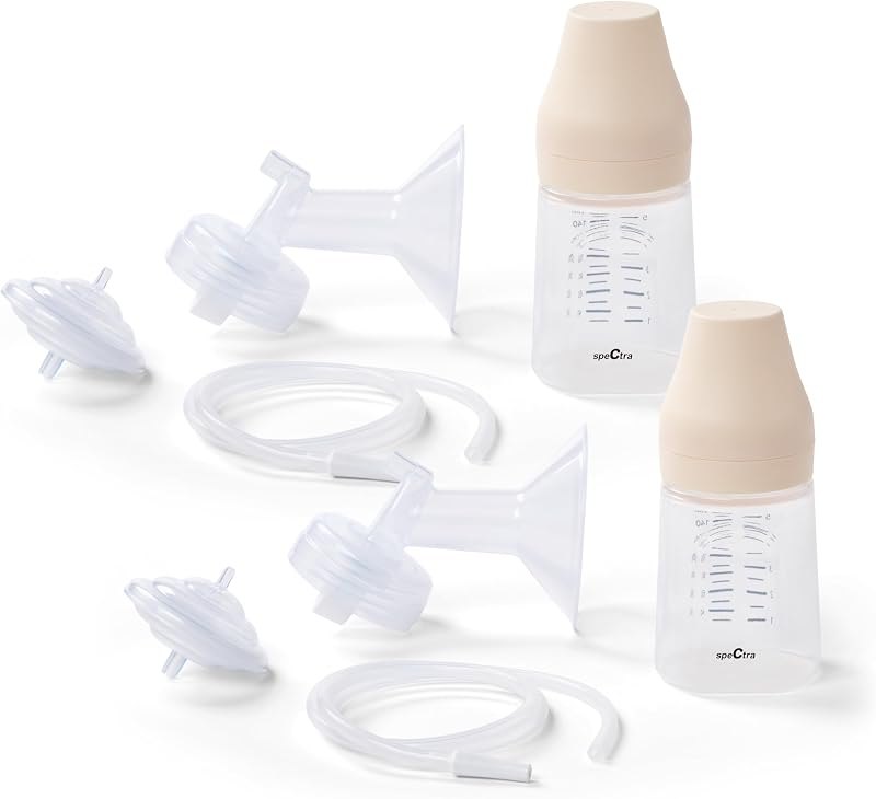 Spectra Baby Premium Breast Pump Accessory Kit with Bottles, 24mm, 2 Pack — Monitors, bottles, and kid gear with for