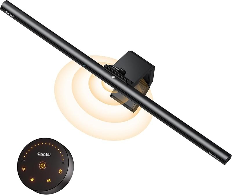 Quntis 20.5'' Computer Monitor Light - Radar Motion Sensor, Eye-Care Professional Desk Lamp Bar, Stepless Dimming