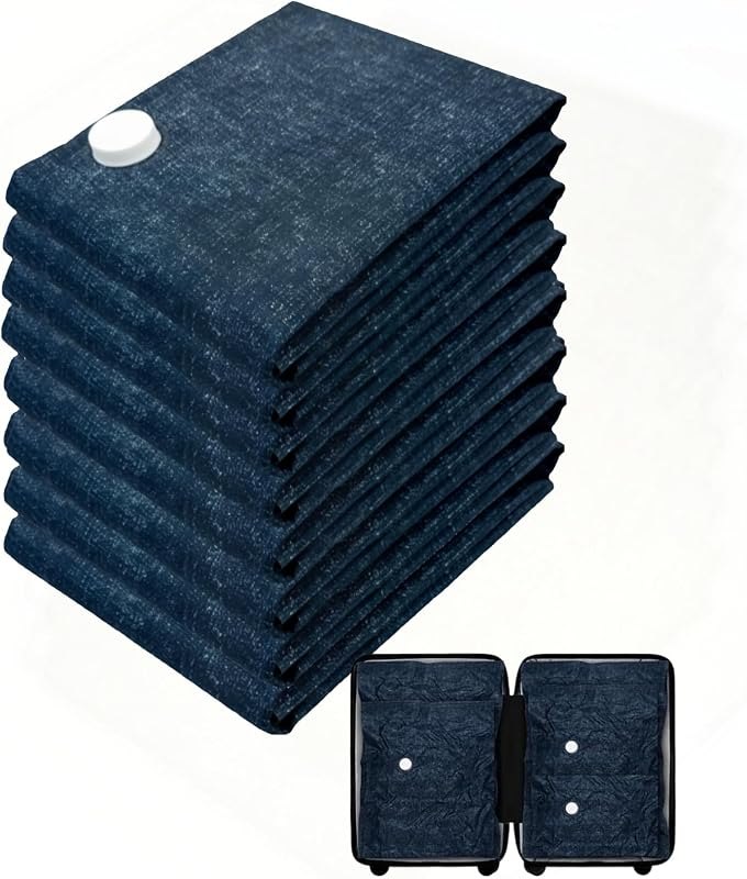 12-Pack Heavy Duty Vacuum Storage Bags with Hand Pump Included, 3 Jumbo+3 Large+3 Medium+3 Small(for Luggage) Sizes