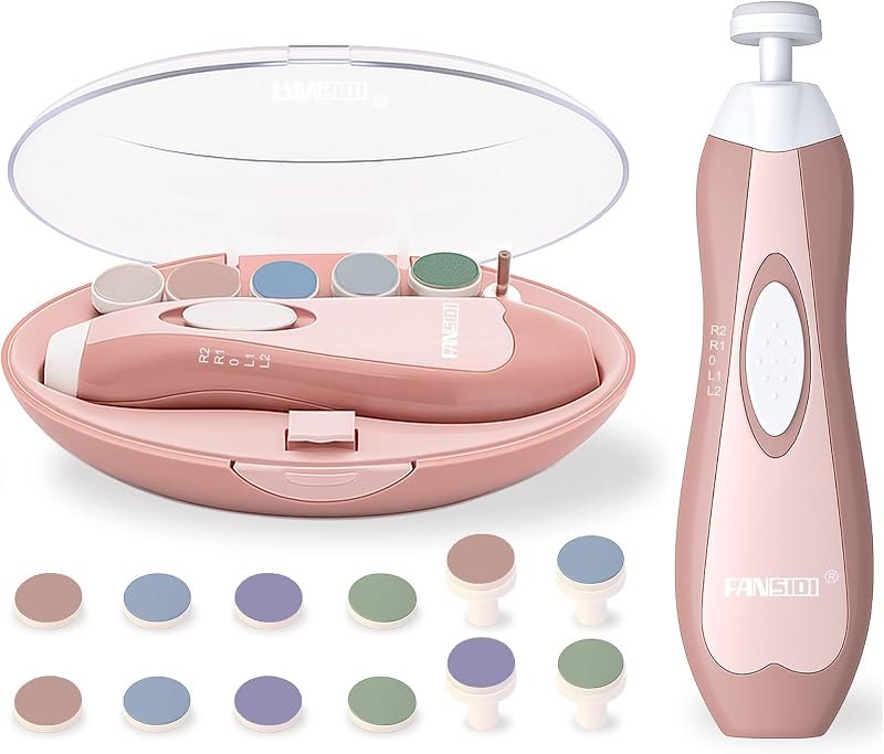 Fansidi Baby Nail Trimmer Electric, Easy & Safe Nail File for Newborn to Toddler, Whisper-Quiet Nighttime Use, Precise