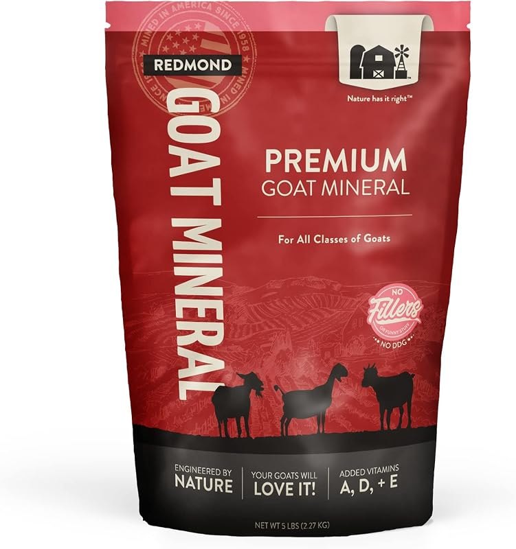 REDMOND Goat Mineral Supplement Mix, Unrefined Salt (5 LB)