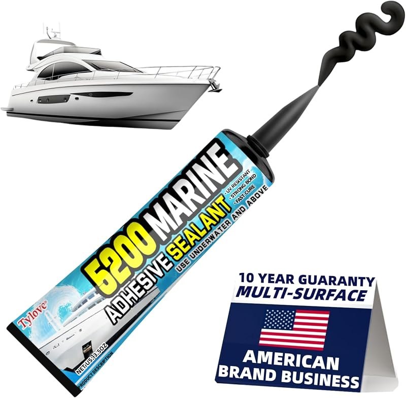 5200 Marine Sealant Adhesive Fast Cure - Permanent, Watertight Bonding and Sealing - UV Resistant, Above & Below