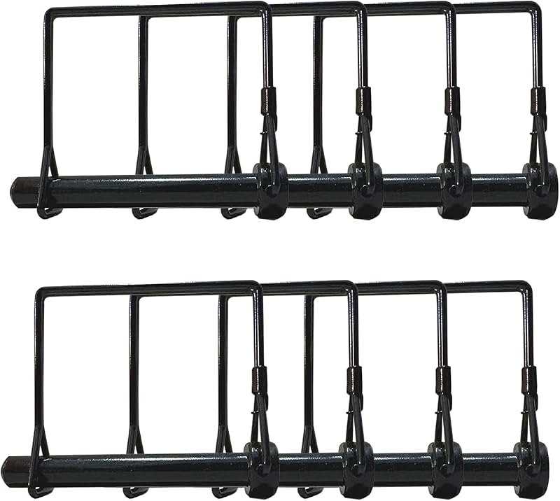 8 Pack 5/16 x 3-1/2 Inch Trailer Hitch Pin,Heavy Duty Towing Lock Pin,Black Steel Coupler Locking Pin,Quick Release