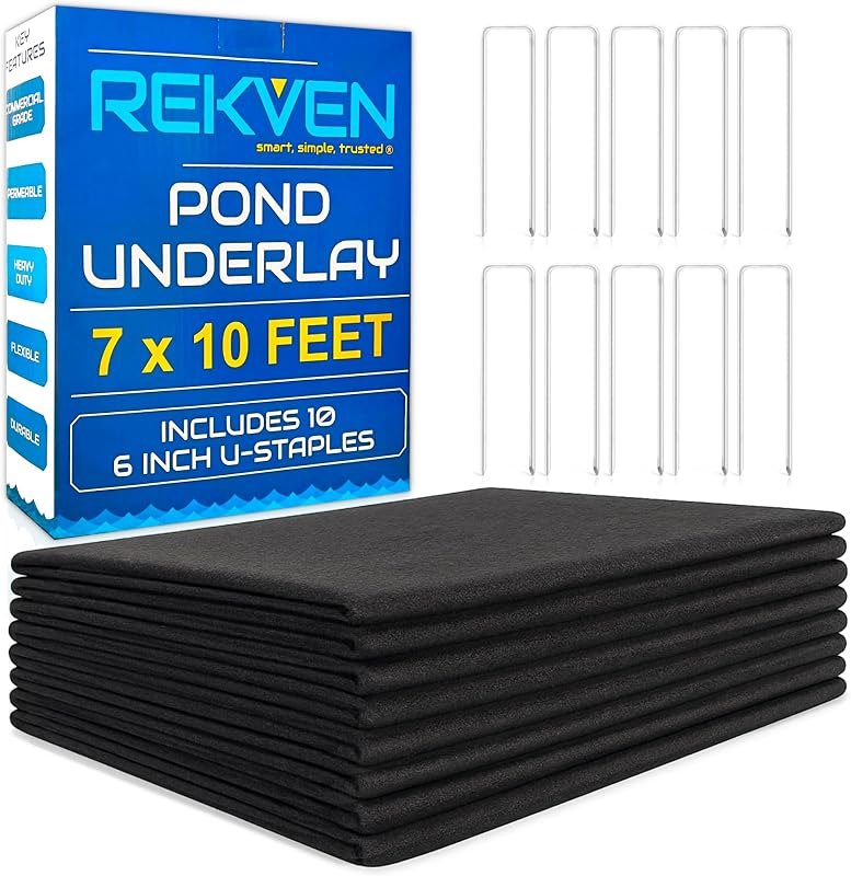 Small Pond Underlayment Fabric for Pond Liner, Nonwoven Geotextile, 7x10 Ft — underlayment-pond for EPDM pond liner