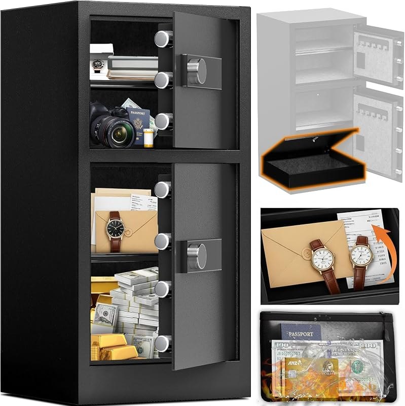 KAER 8.6 CuFt Extra Large Heavy Duty Home Safe Box with Hidden Lock Box — Waterers, nest boxes, and safe heat. for