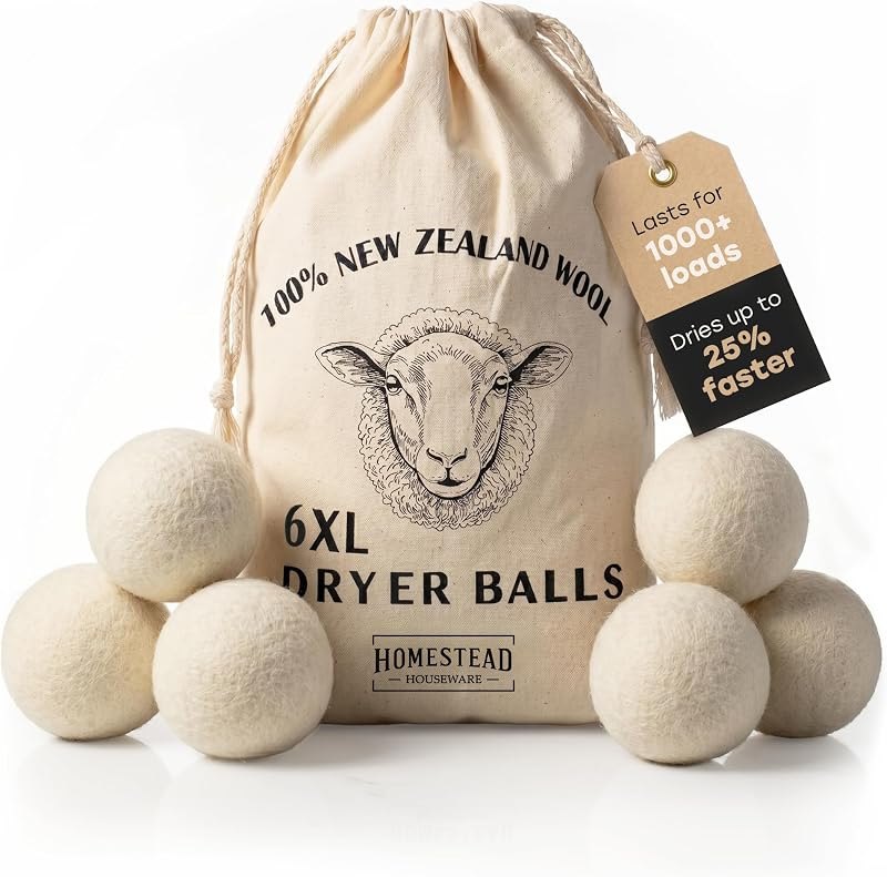XL Wool Dryer Balls 6-Pack
