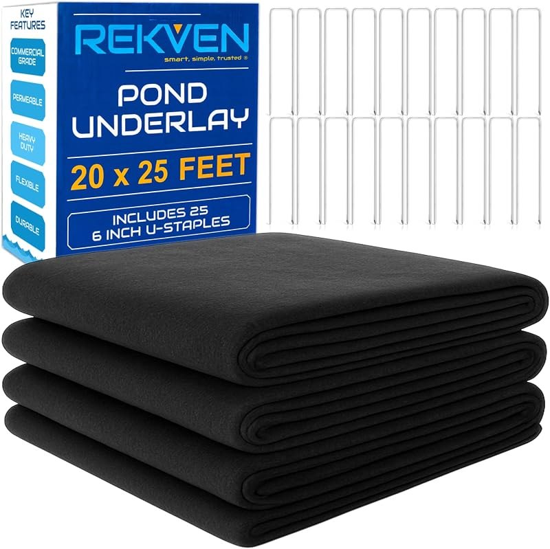 Pond Underlayment Fabric for Pond Liner, Nonwoven Geotextile, 20 x 25 Ft — underlayment-pond for EPDM pond liner