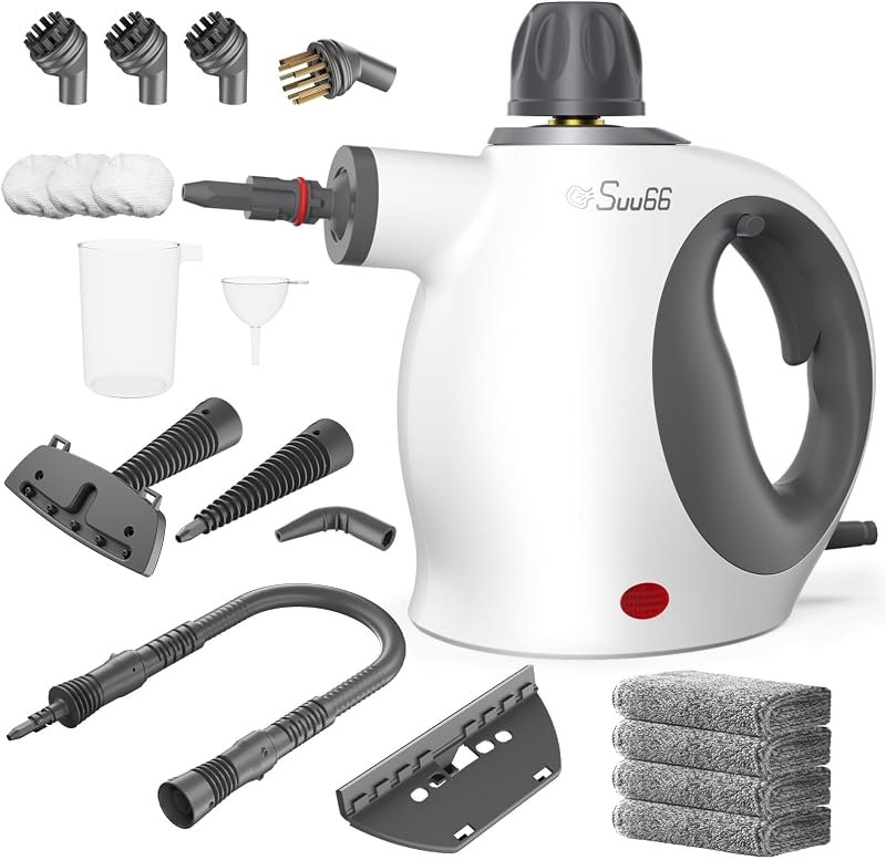 Suu66 Handheld Steam Cleaner, 500mL Tank, Deep Cleaning & 19PCS Accessories