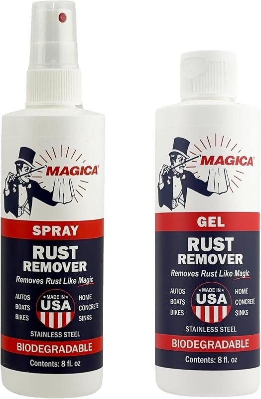 Magica Rust Remover Gel (8oz) & Spray (8oz) Combo, USA Made