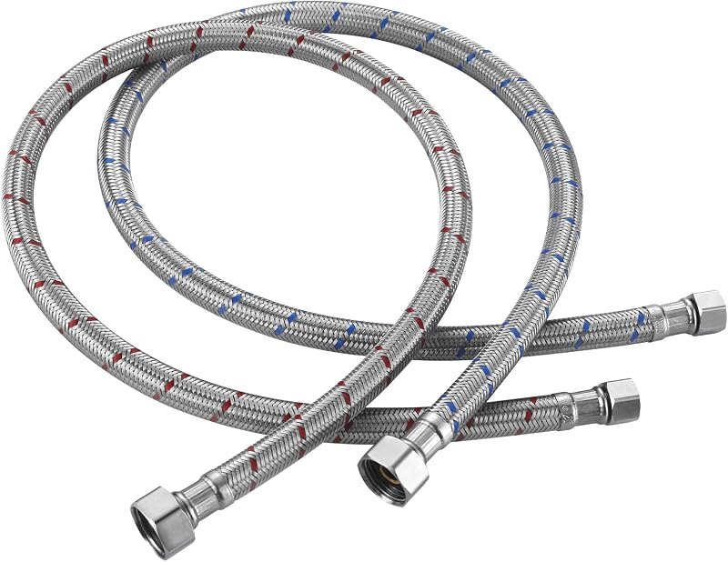 30-Inch Faucet Supply Line, 3/8" Comp x 1/2" FIP Water Supply Lines 2Pcs — best braided supply line for braided supply