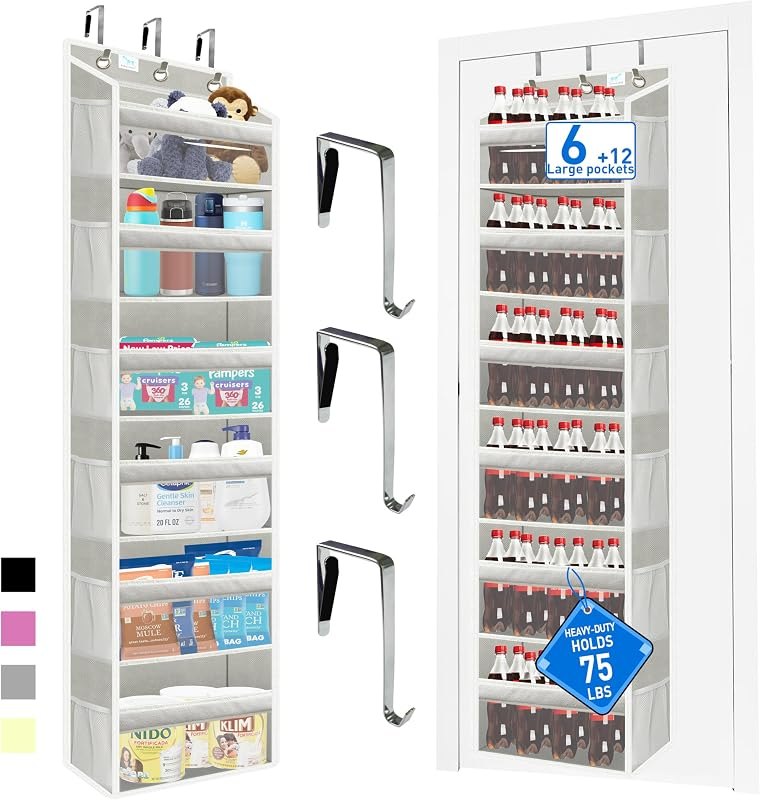 Over-door organizers that do not slam that last more than a season
