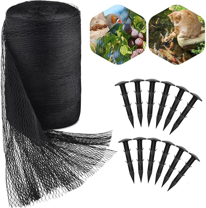 PACETAP 30 x 35 Ft Koi Pond Netting Kit, Heavy Duty Pond Netting Mesh Net Cover for Leaves, Protecting Koi Fish from