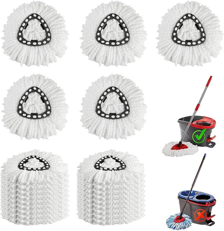 10 Pack Spin Mop Refills, 100% Microfiber Spin Mop Replacement Head — best spin mop refill for spin mop refill under