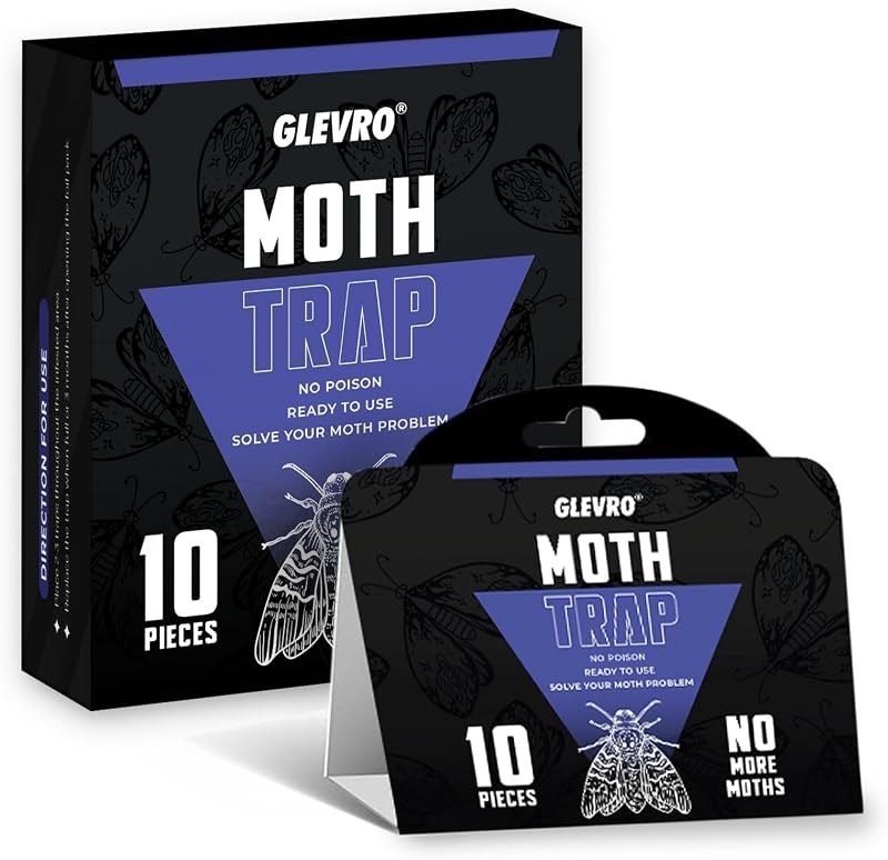 Glevro® Pantry Moth Traps for House Indoor 10 Pack — pantry moth trap pack for pantry moth trap durable heavy duty