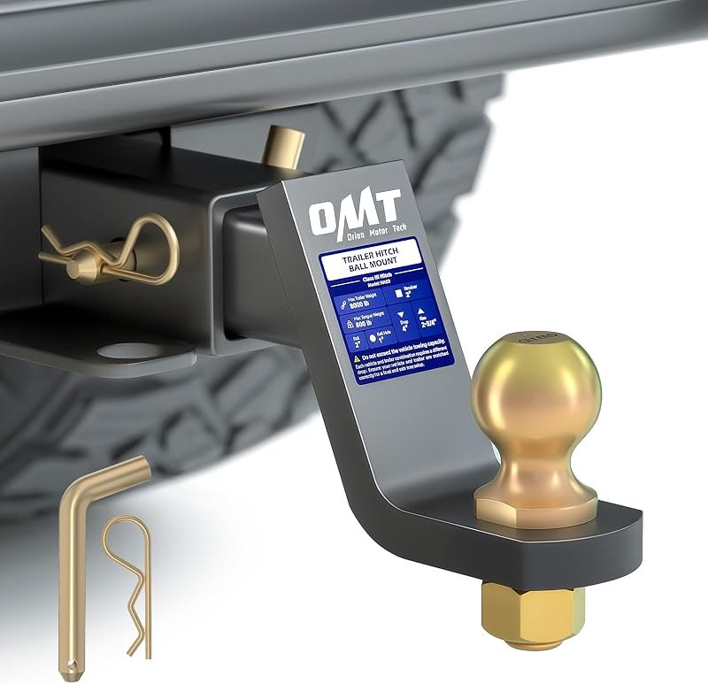 OMT Trailer Hitch Ball Mount, 2" Receiver, 4" Drop, 8000 lb Capacity — trailer-hitch-heavy-duty for trailer hitch
