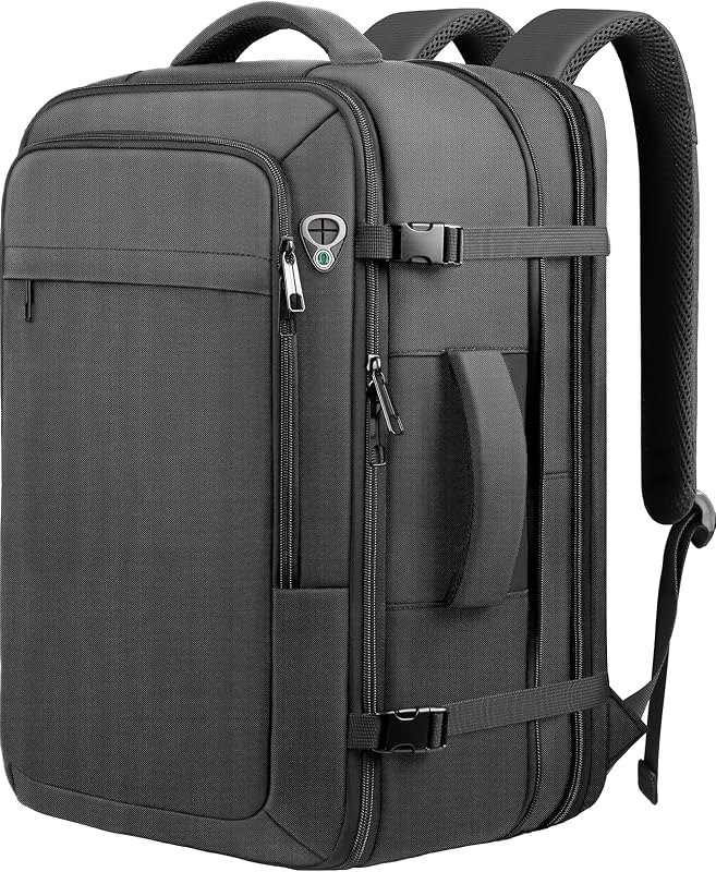Carry on Backpack, Travel Friendly, Fits with 17.3 Laptop, Black — Amazon Services pack for services