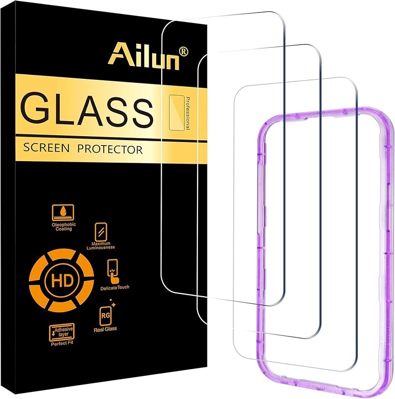 Ailun 3 Pack Screen Protector for iPhone 17 Pro Max, Tempered Glass — screen protector for best iPhone 17 Pro Max