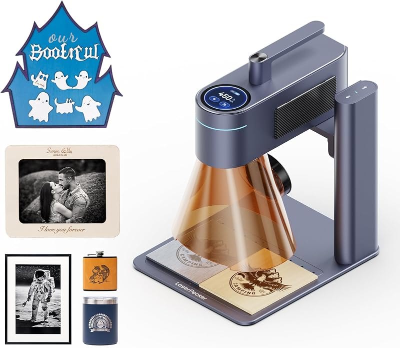 LaserPecker LP4 Dual Laser Engraver, 10W Diode + 2W IR Portable Laser Engraving Machine 4000mm/s High Speed 8K