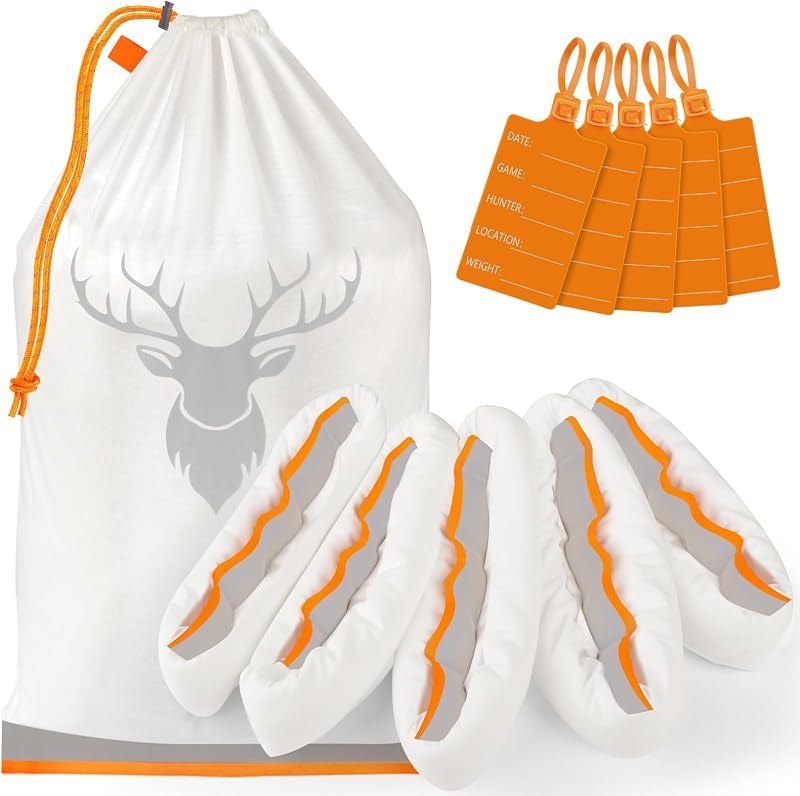 5Pack Game Bags Elk with Strong Drawstring Closure, Reusable Game Bags Deer — game bag kit for deer game bags