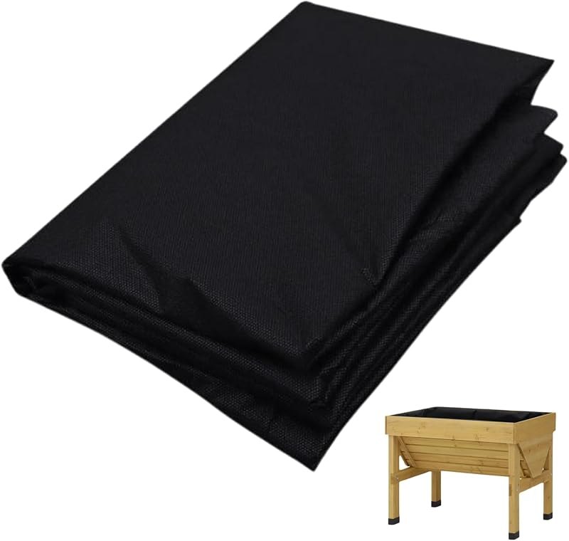 63 * 114 inch Raised Garden Bed Liner, Non Woven Fabric Liner for Large Veg Trough, Keeps Soil Contained and Water