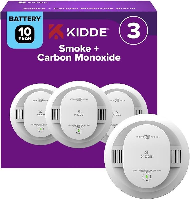 Smoke & Carbon Monoxide Detector, 10-Year Battery, 30CUD10, 3 Pack — carbon monoxide detector amazon for carbon