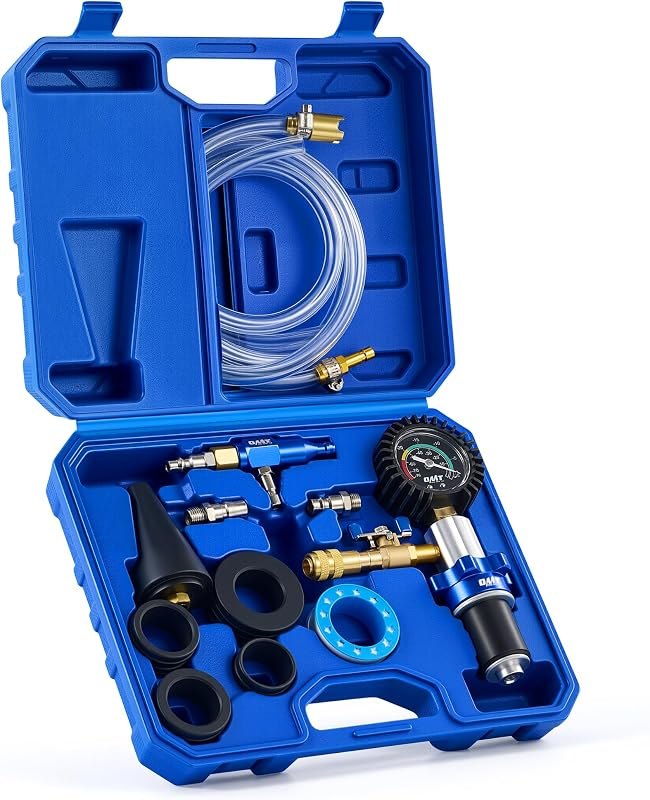 OMT Coolant Vacuum Refill Kit, 13 Pcs Radiator Cooling Tool Set with Hose — Garage refill for garage kit