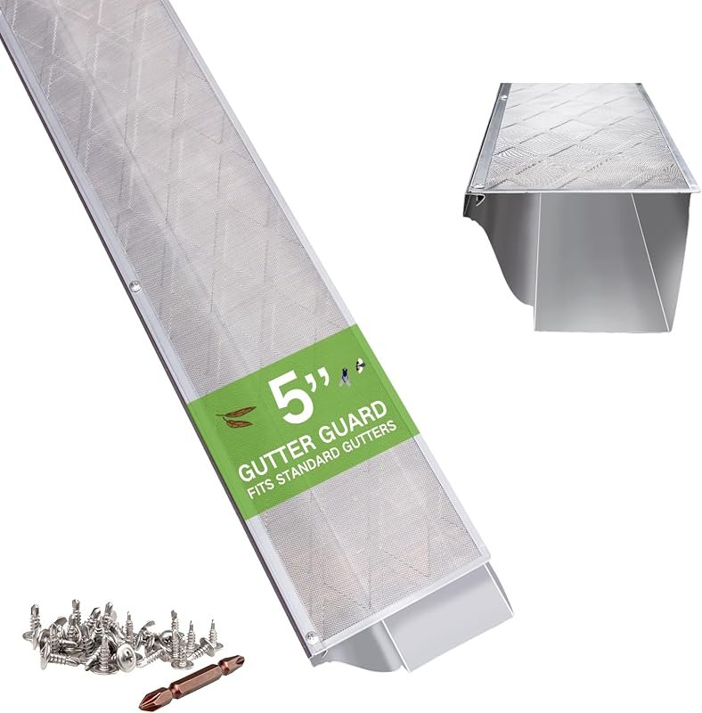 5 Inch Gutter Guard, 100% Stainless Steel Micro-Mesh Screen — gutter guard replacement for gutter guard under 30 budget
