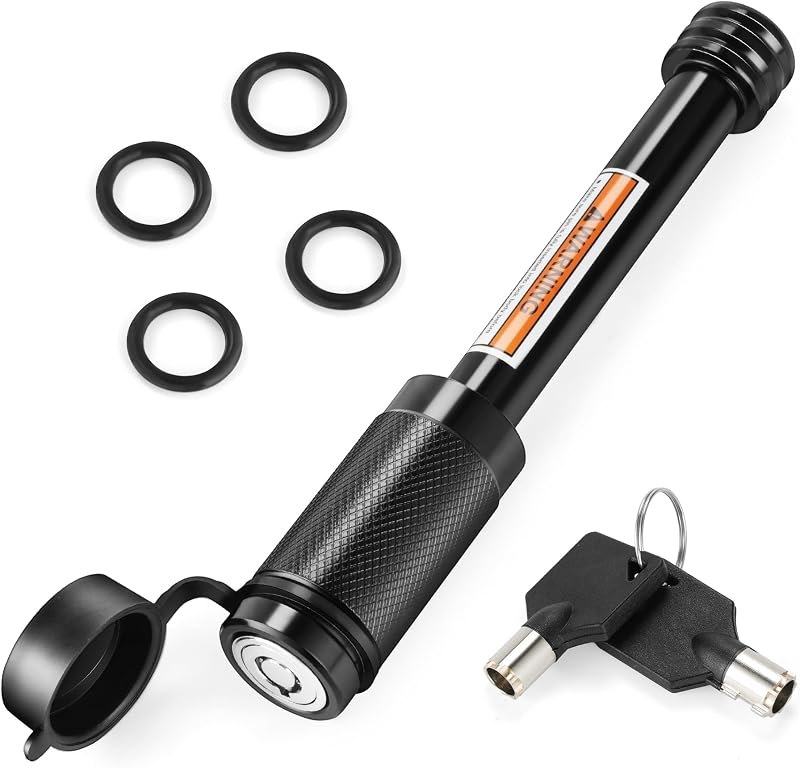JUSTTOP Trailer Hitch Receiver Pin Lock,5/8" Dia 3-1/2" Long Pin Trailer Lock for Class III IV 2" and 2-1/2"