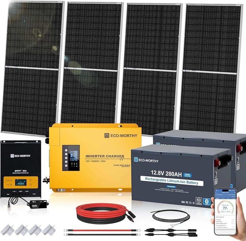 ECO-Worthy 7.168KWH 800W Solar Panel Kit for RV Off Grid Complete System — Off Grid replacement for off grid kit