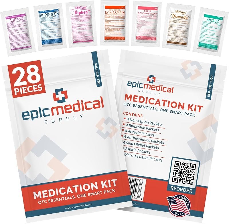 Epic Medical Supply First Aid Kit Medication Refill — best first aid kit refill for first aid kit refill under 30 budget