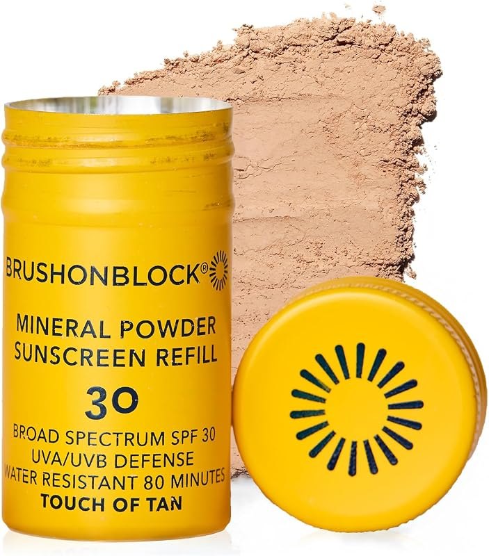 Brush On Block SPF 30 Mineral Powder Sunscreen Refill New Formula, With Niacinamide, Hyaluronic Acid, & Vitamin C