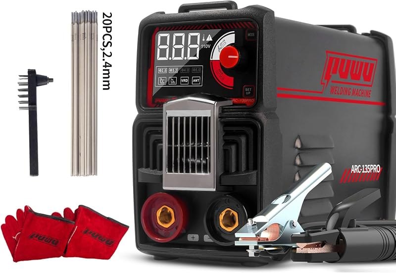 135A 110V 2-in-1 Stick Lift TIG Welder, Mini Portable Welding Machine